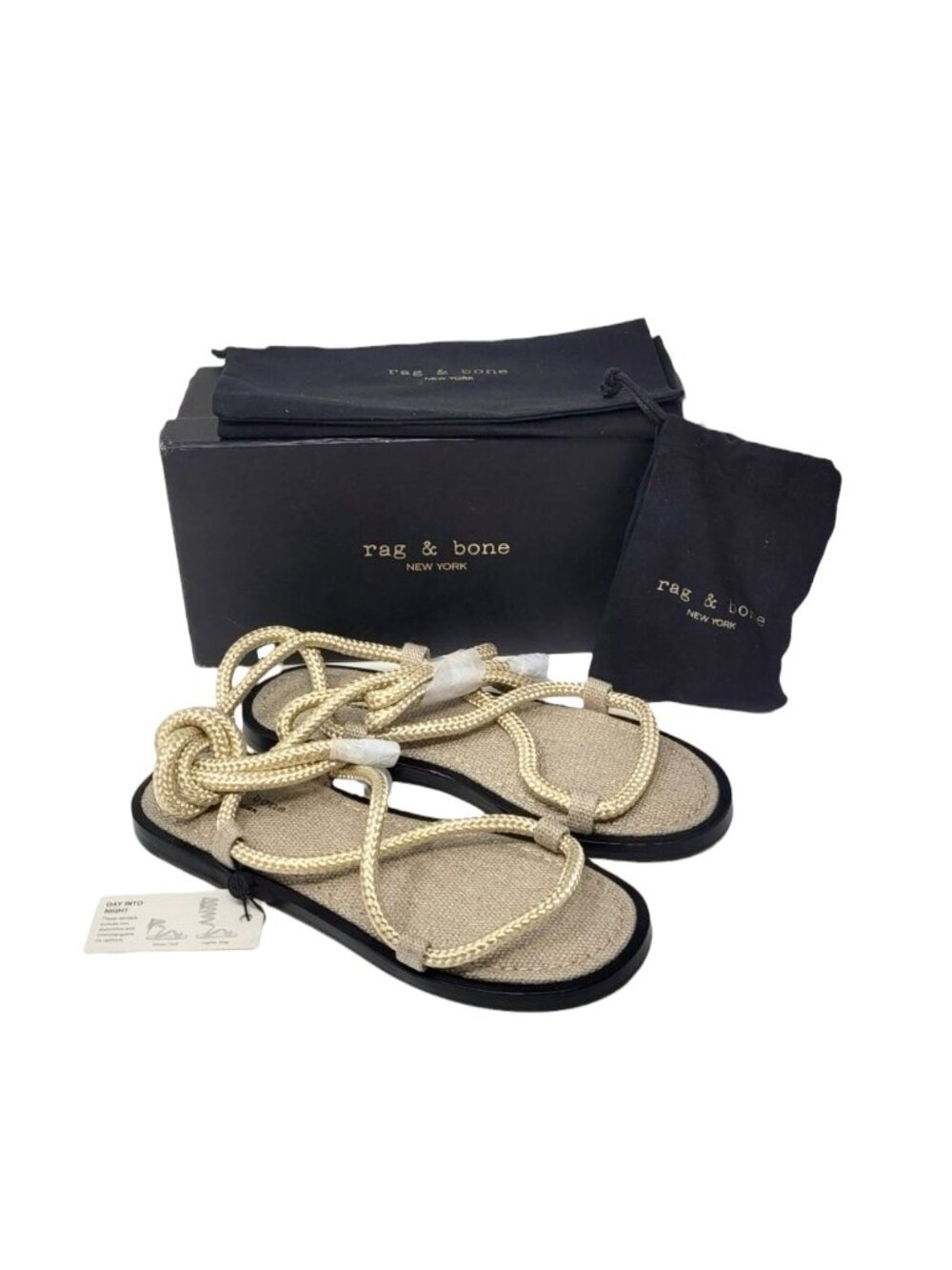 rag & bone Infinity Lace-Up Rope Sandals Women's Size 9.5 Strappy Comfort
